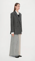 Attic & Barn Grey Blazer - side view on model