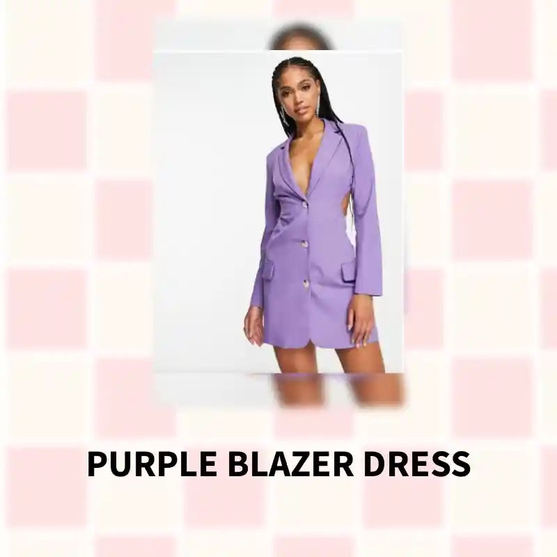 Purple Blazer Dress by@Outfy