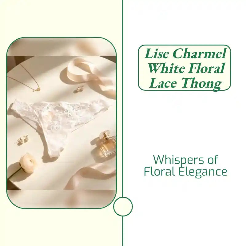 Lise Charmel White Floral Lace Thong by@Outfy