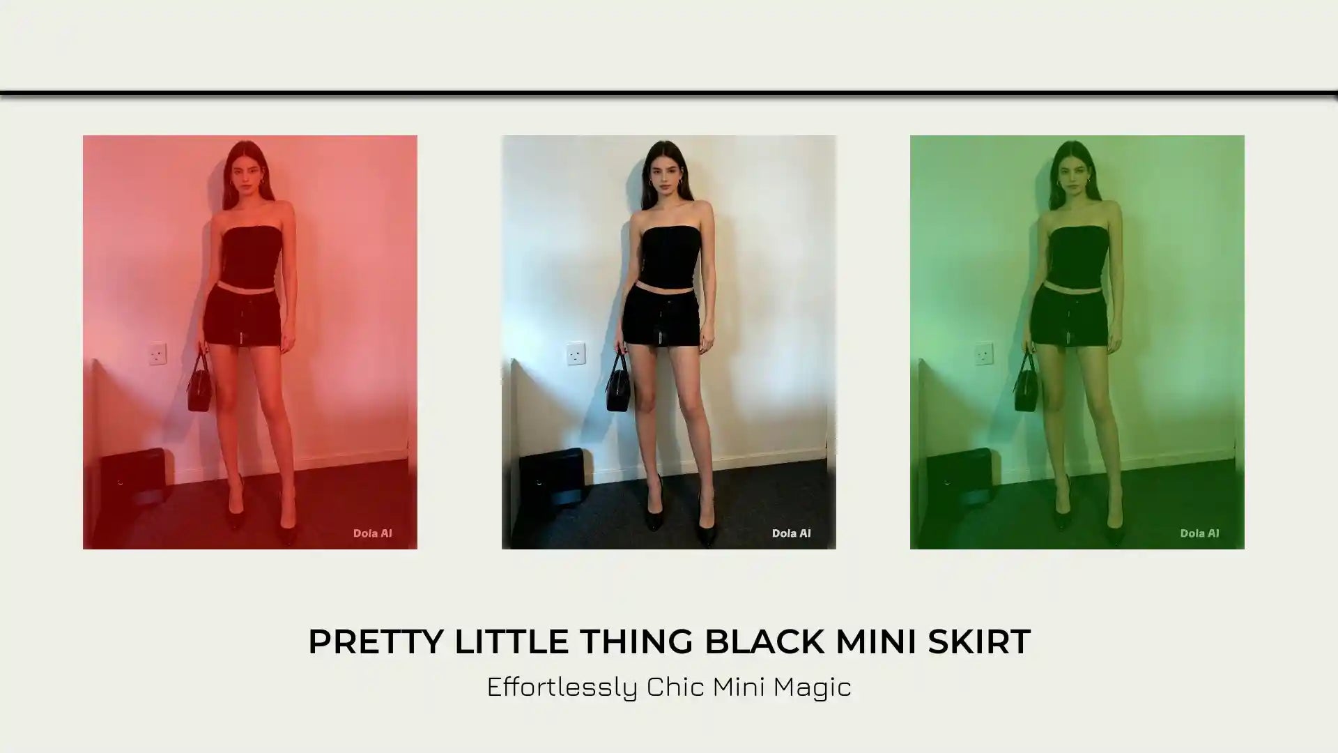 Pretty Little Thing Black Mini Skirt by@Outfy
