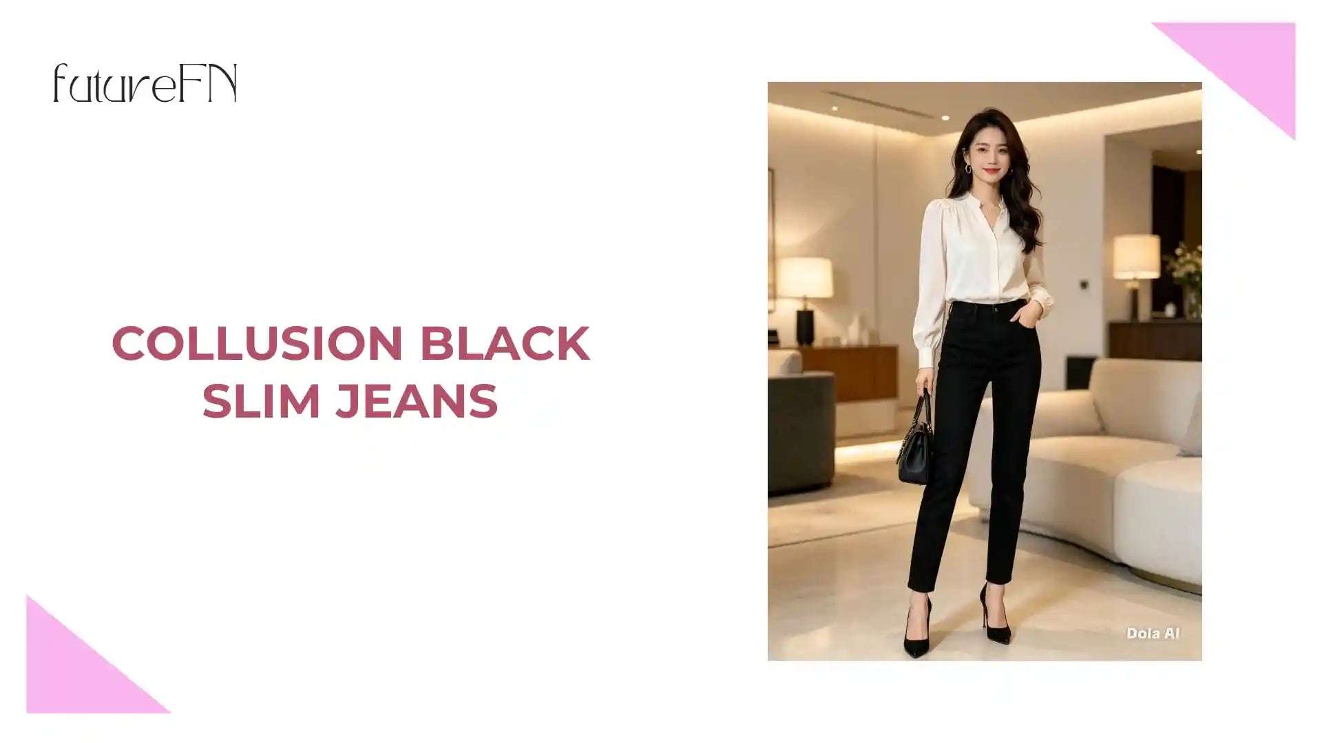Collusion Black Slim Jeans by@Outfy